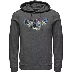 Men's DC Comics Batman Dark Comic Logo Hoodie, Size: XL, Dark Grey