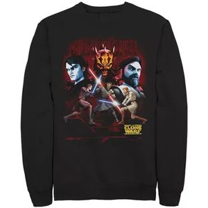 Licensed Character Men's Star Wars: The Clone Wars Jedi Vs. Sith Sweatshirt, Size: 3XL, Black