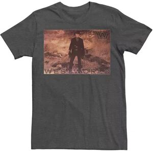 Licensed Character Men's Westworld Man In Black Photo Tee, Size: XL, Grey