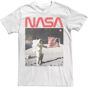 Licensed Character Men's NASA Astronaught American Flag Photo Tee, Size: 3XL, White