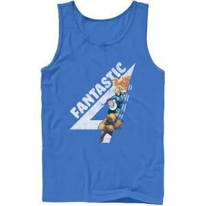 Men's Marvel Fantastic Four Group Shot Logo Fill Tank, Size: Medium, Med Blue