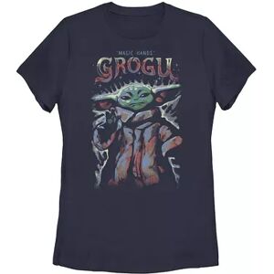 Licensed Character Juniors' Star Wars: The Mandalorian Grogu With The Magic Hands Tee, Girl's, Size: XL, Blue