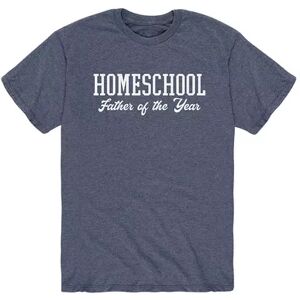 Licensed Character Men's Homeschool Father Of The Year Graphic Tee, Size: Medium, Blue