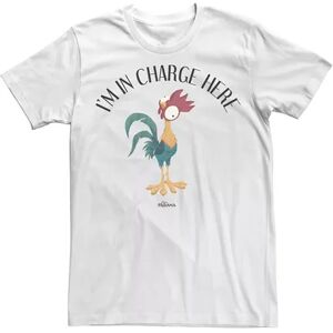 Licensed Character Big & Tall Disney Moana Heihei I'm In Charge Here Tee, Men's, Size: XXL Tall, White