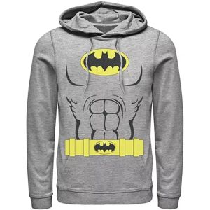 DC Comics Men's DC Comics Batman Costume Outline Hoodie, Size: Small, Med Grey