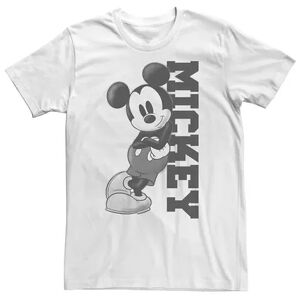 Disney Big & Tall Disney Mickey Mouse Leaning on Name Tee, Men's, Size: 3XL, White
