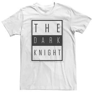 DC Comics Big & Tall DC Comics Batman The Dark Knight Block Poster Tee, Men's, Size: 4XL Tall, White