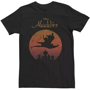 Licensed Character Big & Tall Disney Aladdin & Jasmine Silouhette Over Agrabah Vintage Tee, Men's, Size: 4XL, Black