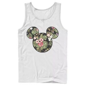 Disney Men's Disney Mickey And Friends Mickey Mouse Tropical Fill Tank, Size: XXL, White