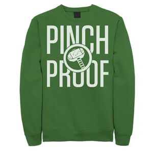 Licensed Character Men's Marvel Thor Pinch Proof St. Patrick's Day Sweatshirt, Size: XXL, Brt Green