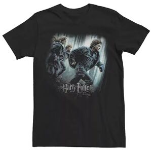 Licensed Character Men's Harry Potter And The Deathly Hollows Part 1 Poster Tee, Size: XS, Black