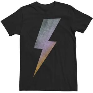 Licensed Character Men's Trendy Bold Grey Lightning Bolt Tee, Size: Large, Black