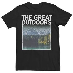 Licensed Character Men's The Great Outdoors Lake Scene Photo Tee, Size: XL, Black