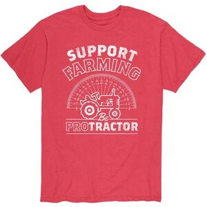 Licensed Character Men's Support Farming Be Protractor Tee, Size: XXL, Red