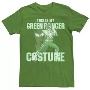 Licensed Character Men's Power Rangers Green Ranger Halloween Costume Tee, Size: XS, Med Green