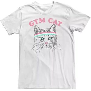 Licensed Character Big & Tall Gym Cat Outline With Headband Tee, Men's, Size: XXL Tall, White