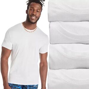 Hanes Men's Hanes Ultimate 4-Pack X-Temp Mesh Crewneck Tees, Size: XL, White