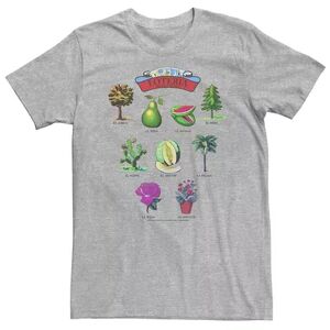Licensed Character Big & Tall Loteria Fruit & Plant Logo Tee, Men's, Size: XL Tall, Med Grey