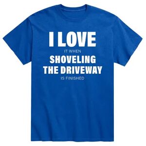 Licensed Character Men's Love Shoveling The Driveway Tee, Size: Large, Blue