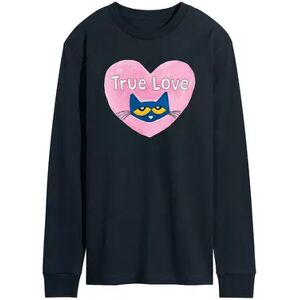 Licensed Character Men's Pete the Cat True Love Long-Sleeve Tee, Size: Small, Blue