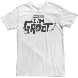 Licensed Character Men's Marvel I am Groot Black Logo Tee, Size: Small, White