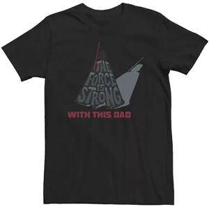 Licensed Character Big & Tall Star Wars Darth Vader The Force Is Strong With This Dad Tee, Men's, Size: XXL Tall, Black