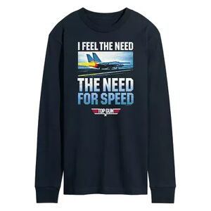 Licensed Character Men's Top Gun Need For Speed Long Sleeve Tee, Size: Small, Blue