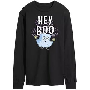 Licensed Character Men's SpongeBob SquarePants Hey Boo Long Sleeve Tee, Size: XL, Black