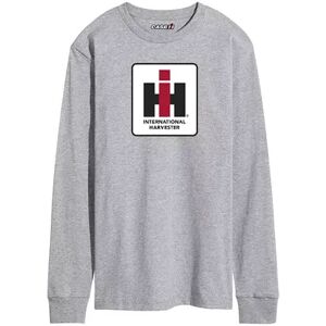 Licensed Character Men's Case IH Logo Long Sleeve Tee, Size: XXL, Med Grey