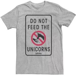 Licensed Character Big & Tall Disney / Pixar Onward Do Not Feed The Unicorns Sign Tee, Men's, Size: 3XL Tall, Med Grey