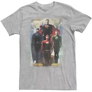 Big & Tall DC Comics Justice League Heroes Look Up Tee, Men's, Size: XL Tall, Med Grey