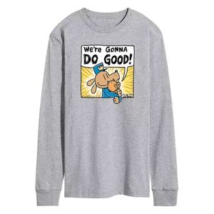 Licensed Character Men's Dog Man Lil Petey Do Good Tee, Size: Small, Med Grey