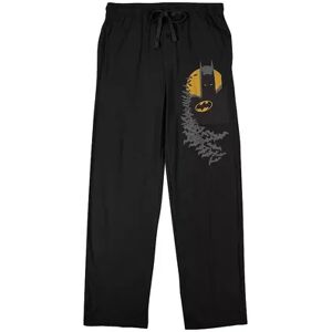 Licensed Character Men's DC Comics Batman Head Sleep Pants, Size: Large, Black