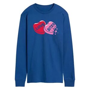 Licensed Character Men's Love Bites Candy Long Sleeve Tee, Size: Large, Med Blue