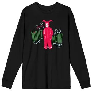 Licensed Character Men's A Christmas Story Ralphie Long Sleeve Tee, Size: Large, Black