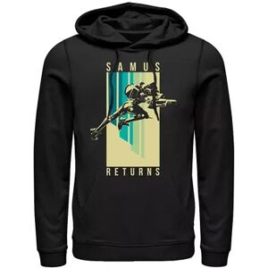 Licensed Character Men's Samus Returns Pullover Hoodie, Size: 3XL, Black