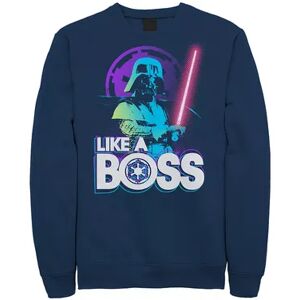 Licensed Character Men's Star Wars Vader Like a Boss Sweatshirt, Size: Large, Blue