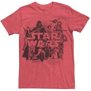 Licensed Character Men's Star Wars Character Vintage Collage Tee, Size: Medium, Red