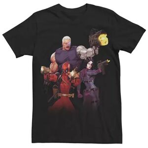 Licensed Character Men's Marvel Cable, Deadpool & Domino X-Force Graphic Tee, Size: Small, Black