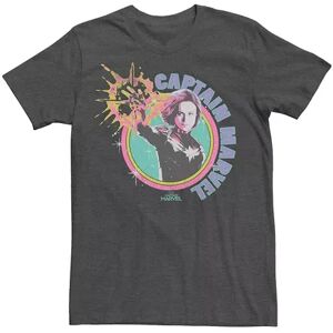 Licensed Character Men's Captain Marvel Vintage Colors Logo Tee, Size: 3XL, Dark Grey