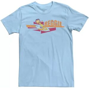 Licensed Character Men's Rocket Power Reggie Surfing Retro Logo Tee, Size: Large, Light Blue