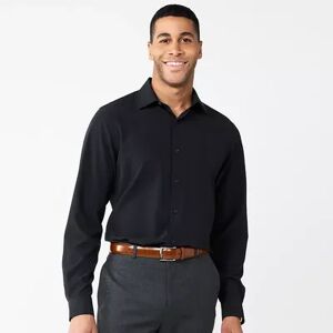 Men's Apt. 9 HEIQ Smart Temp Slim-Fit Performance Button-Down Shirt, Size: Large-34/35, Black