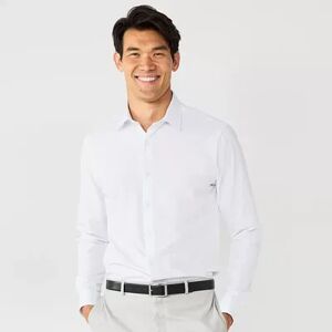 Men's Apt. 9 HEIQ Smart Temp Slim-Fit Performance Button-Down Shirt, Size: Medium-32/33, White
