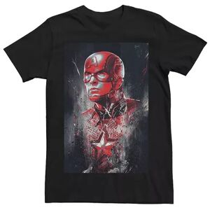 Marvel Men's Marvel Captain America Red Hue Poster Graphic Tee, Size: Small, Black