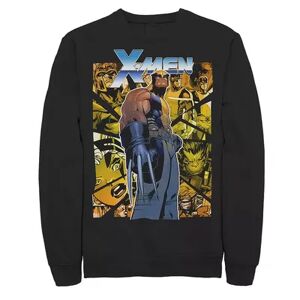 Men's Marvel X-Men Wolverine Shattered Class Collage Graphic Fleece Pullover, Size: Medium, Black