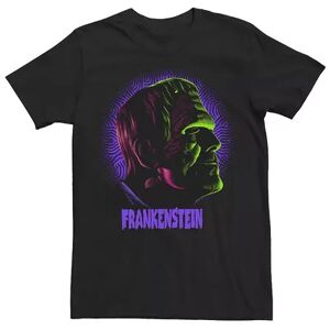 Licensed Character Men's Universal Monsters Frankenstein Black Light Head Shot Graphic Tee, Size: XXL