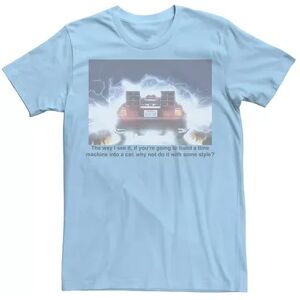 Licensed Character Men's Back To The Future Time Machine With Style Tee, Size: XL, Light Blue