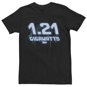 Licensed Character Men's Back to the Future 1.21 Gigawatts Lightening Tee, Size: Large, Black