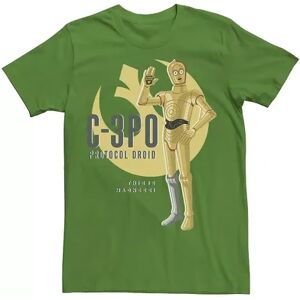 Men's Star Wars Galaxy Of Adventures C-3PO Droid Wave B1 Graphic Tee, Size: Medium, Med Green