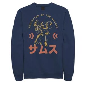Licensed Character Men's Nintendo Samus Protector Of The Galaxy Graphic Fleece Pullover, Size: XL, Blue